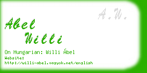 abel willi business card